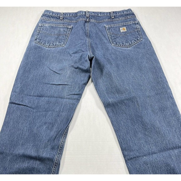 CARHARTT FR NFPA 2112 Men's Jeans Size 40 x 30 Blue Denim Relaxed Fit - Picture 4 of 10